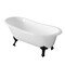 Aqua Eden 66.94 L, 30.69 W, White/Matte Black, Cast Iron VCTND673122ZB0 - alternate 1